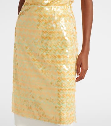 Sequined layered midi skirt | Xu Zhi