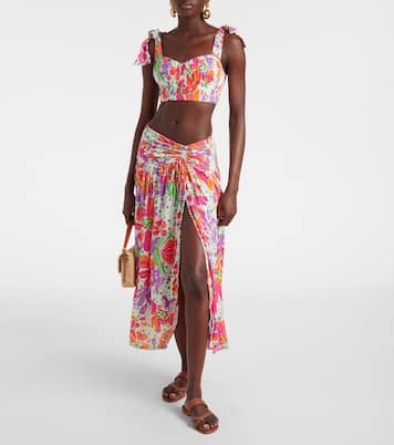 Crop top Carla con cuello halter | Poupette St Barth