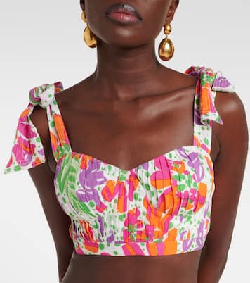Crop top Carla con cuello halter | Poupette St Barth