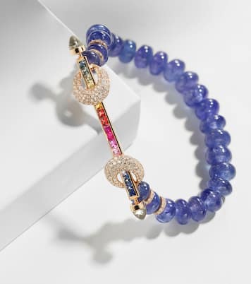 Bracciale Chakra in oro rosa 18kt con pietre preziose e diamanti | Ananya