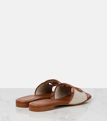 Pantoletten Interlocking G mit Leder | Gucci