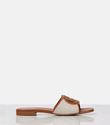 Pantoletten Interlocking G mit Leder | Gucci
