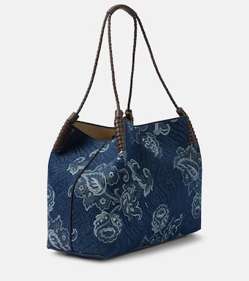Tote Libra Large en jacquard de denim | Etro