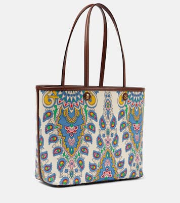 Tote Essential Large aus Canvas mit Leder | Etro