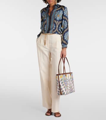 Tote Essential Large aus Canvas mit Leder | Etro
