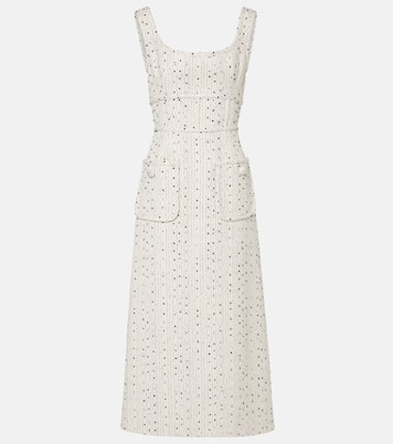 Abito midi in tweed di misto seta | Elie Saab