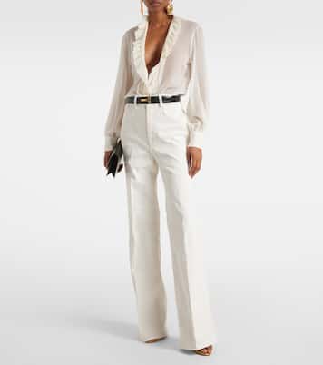Jeans anchos de tiro medio | Tom Ford
