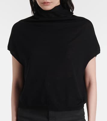 Wool turtleneck top | Rick Owens