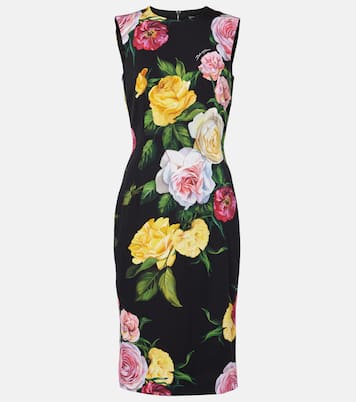 Floral silk-blend midi dress | Dolce&Gabbana