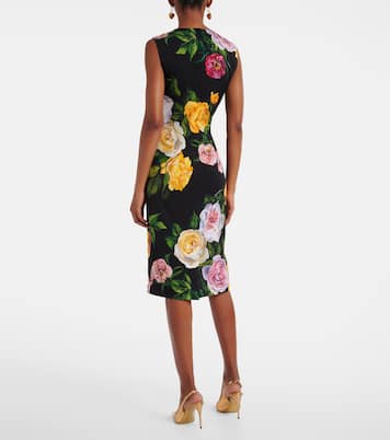 Floral silk-blend midi dress | Dolce&Gabbana