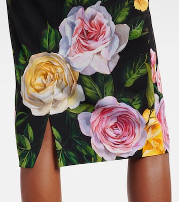 Floral silk-blend midi dress | Dolce&Gabbana