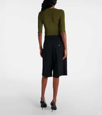 Bermuda Grain De Poudre in lana | Saint Laurent