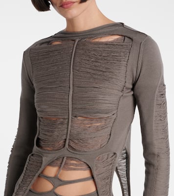Distressed wool top | Rick Owens