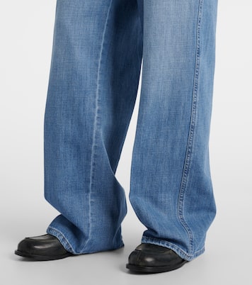 Jeans a gamba larga con logo | Miu Miu