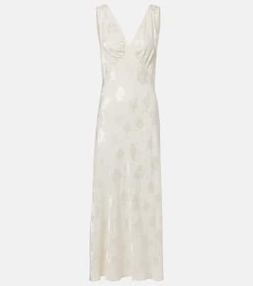 Robe midi Sandrine en jacquard à fleurs | Rixo