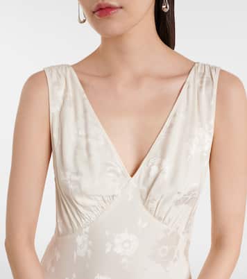 Robe midi Sandrine en jacquard à fleurs | Rixo