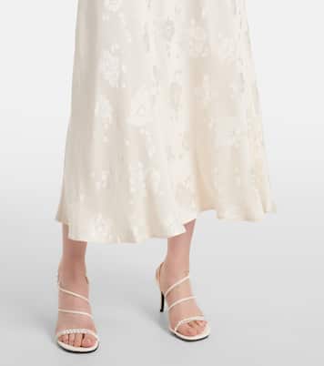 Robe midi Sandrine en jacquard à fleurs | Rixo