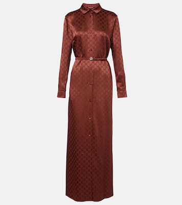 GG satin shirt dress | Gucci