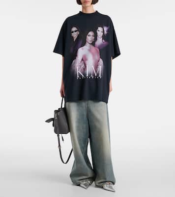 T-shirt oversize Kim K in cotone | Balenciaga