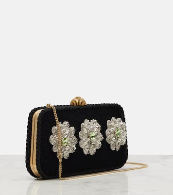 Carry Secrets Mini embellished velvet clutch | Valentino Garavani