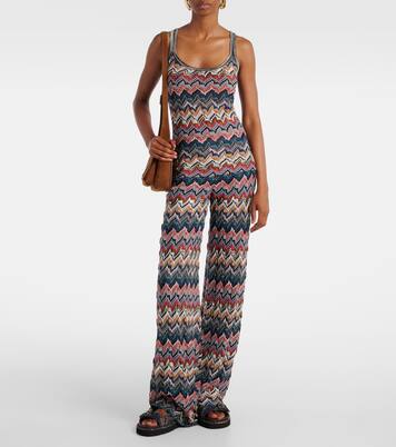 Zigzag sequined leather sandals | Missoni