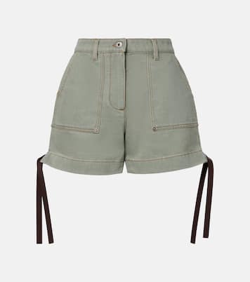 Shorts cargo de algodón de tiro alto | Loewe