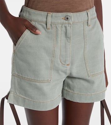 Shorts cargo de algodón de tiro alto | Loewe