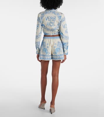 Shorts Underwater Barocco de popelín de algodón | Versace