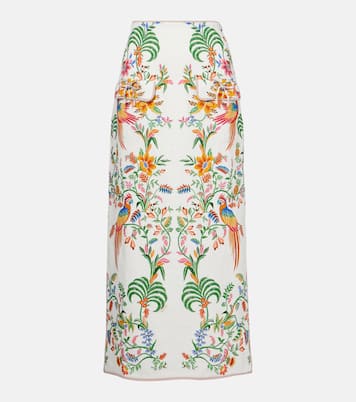 Printed linen midi skirt | Farm Rio