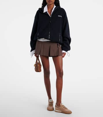 Suede-trimmed sneakers | Miu Miu
