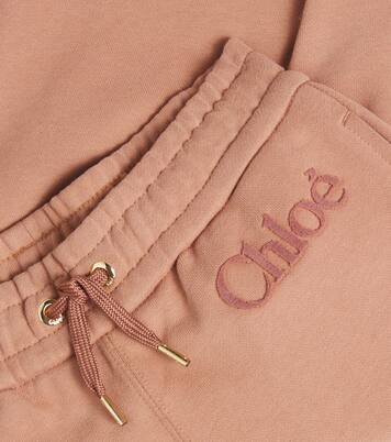 Logo cotton fleece sweatpants | Chloé Kids