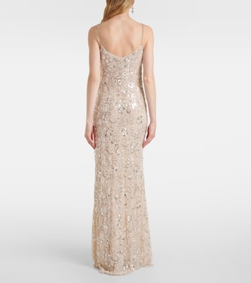 Sequined floral maxi dress | Self-Portrait