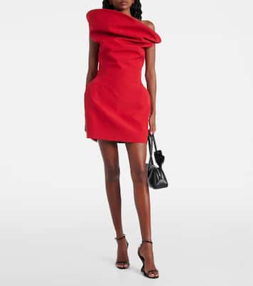 Asymmetric cotton-blend minidress | Magda Butrym