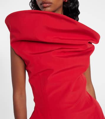 Asymmetric cotton-blend minidress | Magda Butrym