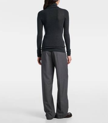 Utica Thin wool and silk turtleneck sweater | The Frankie Shop