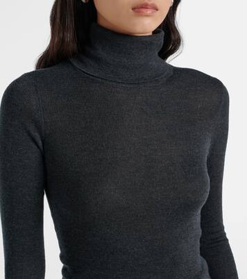 Utica Thin wool and silk turtleneck sweater | The Frankie Shop