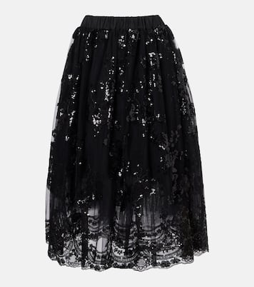 亮片中长半身裙 | Simone Rocha