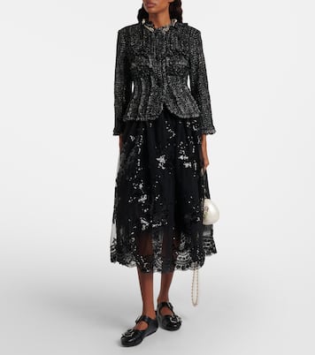 亮片中长半身裙 | Simone Rocha