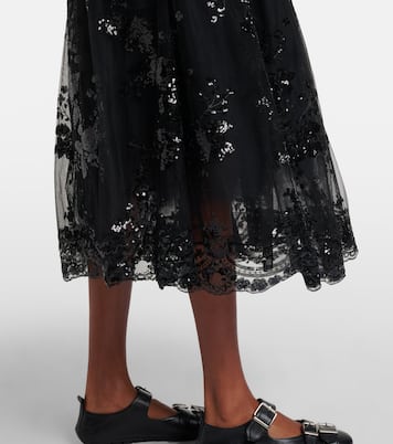 亮片中长半身裙 | Simone Rocha
