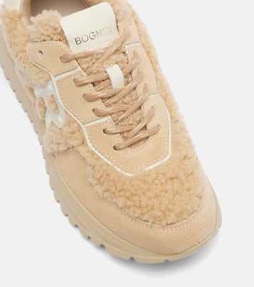 Malaga 27 suede-trimmed shearling platform sneakers | Bogner
