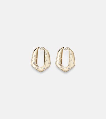 18kt gold earrings with diamonds | Ananya