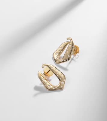 18kt gold earrings with diamonds | Ananya