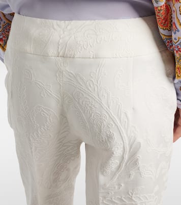 Paisley jacquard cropped flared jeans | Etro