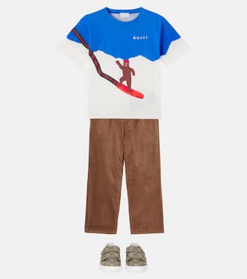 X Euan Roberts T-Shirt aus Baumwoll-Jersey | Gucci Kids