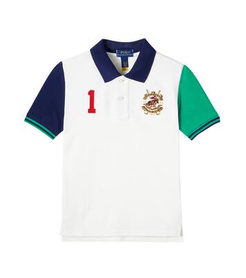 Colorblocked cotton piqué polo shirt | Polo Ralph Lauren Kids