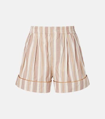 Striped cotton shorts | Saint Laurent