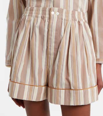 Striped cotton shorts | Saint Laurent