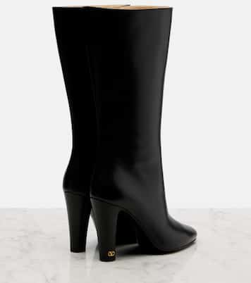 Hotty 100 leather knee-high boots | Valentino Garavani