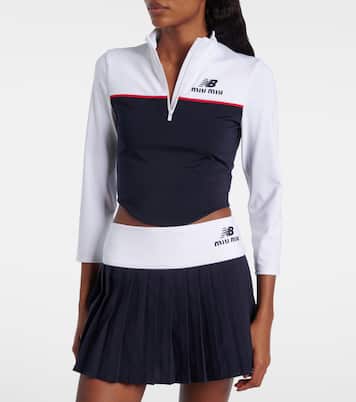 x New Balance jersey crop top | Miu Miu