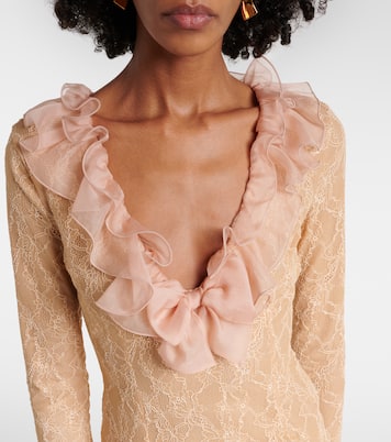 Ruffled lace midi dress | Alessandra Rich